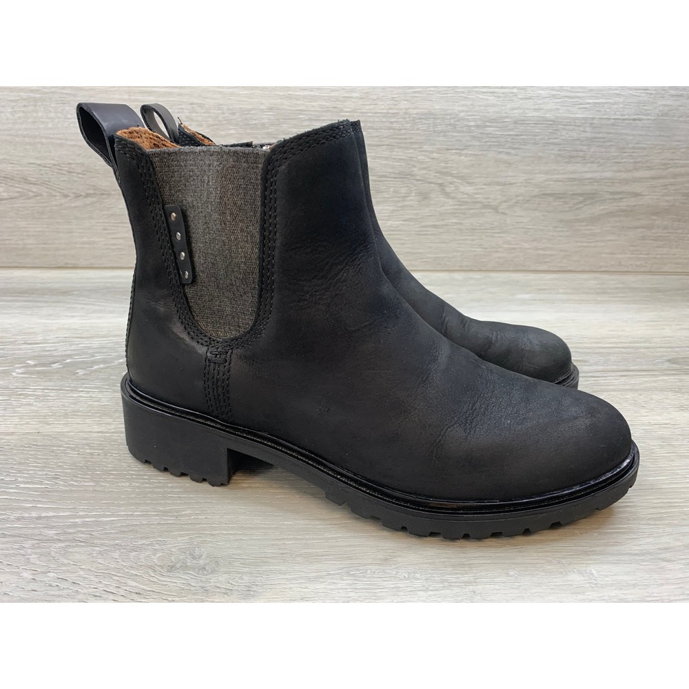 Rockport Cobb Hill Women's Laurel Black Leather Waterproof Chelsea Boots 8.5